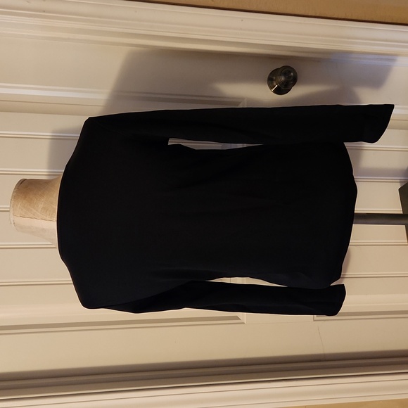 Black longsleeve shirt with rhinestone heart - Picture 2 of 6